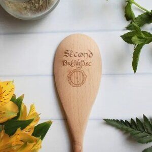 Second Breakfast Engraved Wooden Spoon